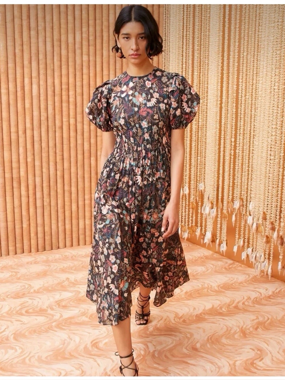 Ulla Johnson Multicolor Floral Midi Dress